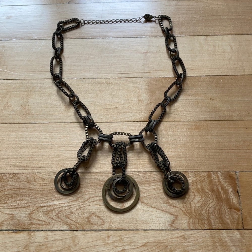 Brass oversized Chain Costume Statement necklace